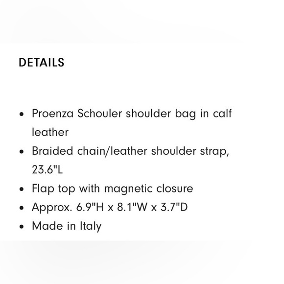 🎁SOLD🛍️Proenza Schouler NWT Braided Chain Leather
Shoulder Bag - Picture 8 of 8